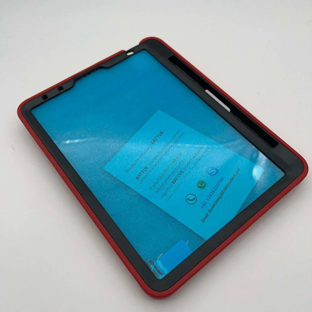 BATYUE Red Protective Case‎ with Stand and Hand Strap for Tablet/IPAD  8x10